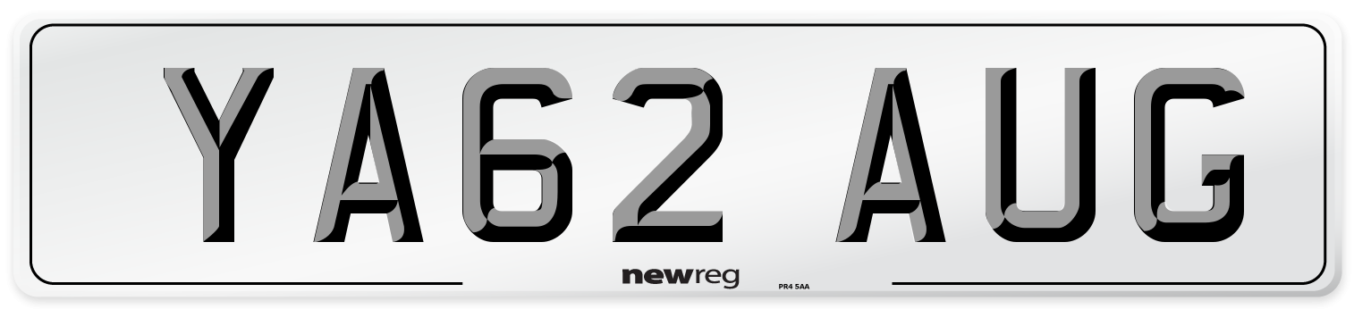 YA62 AUG Number Plate from New Reg